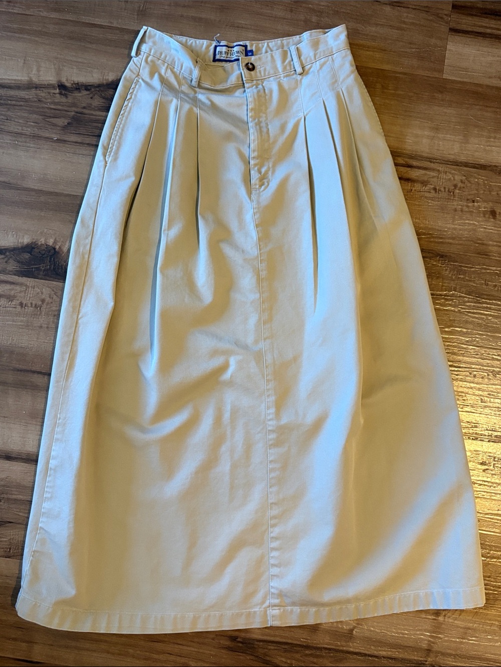 Ruff Hewn Cream A-Line Midi Skirt